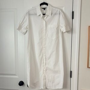 Banana Republic White Midi Shirtdress